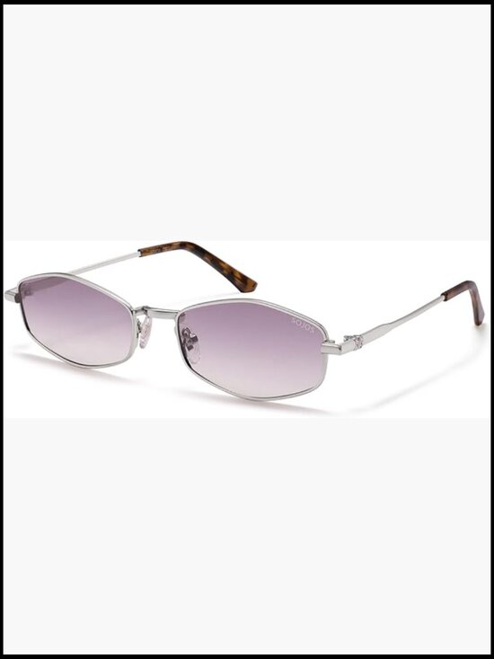 Hexagonal Polarized Sunglasses with Metal Frame UV400 Protection main image 7